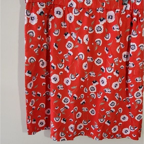 J crew linen blend floral poppy boho skirt plus XXL New - Picture 7 of 9
